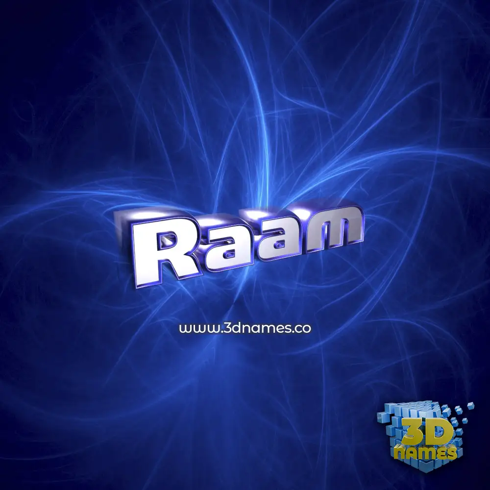 raam in Plasma style - 3D name wallpaper