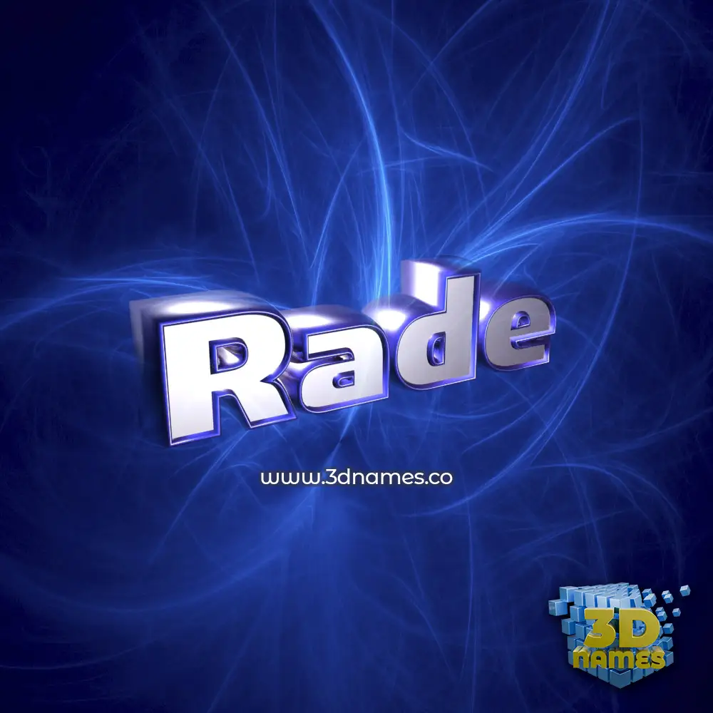 rade in Plasma style - 3D name wallpaper