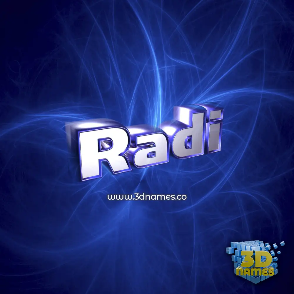 radi in Plasma style - 3D name wallpaper