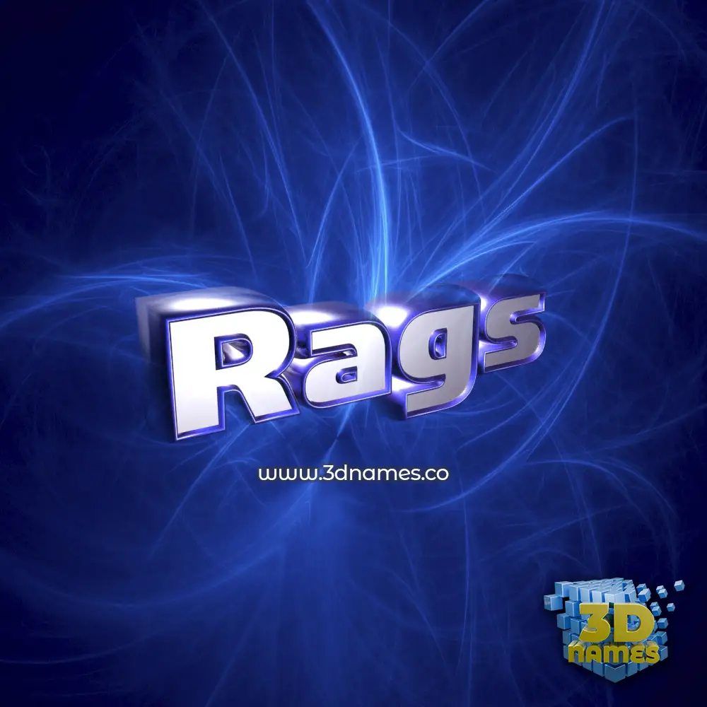 rags in Plasma style - 3D name wallpaper