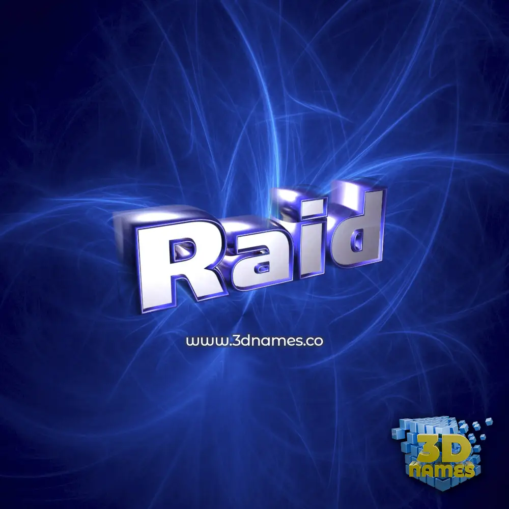 raid in Plasma style - 3D name wallpaper