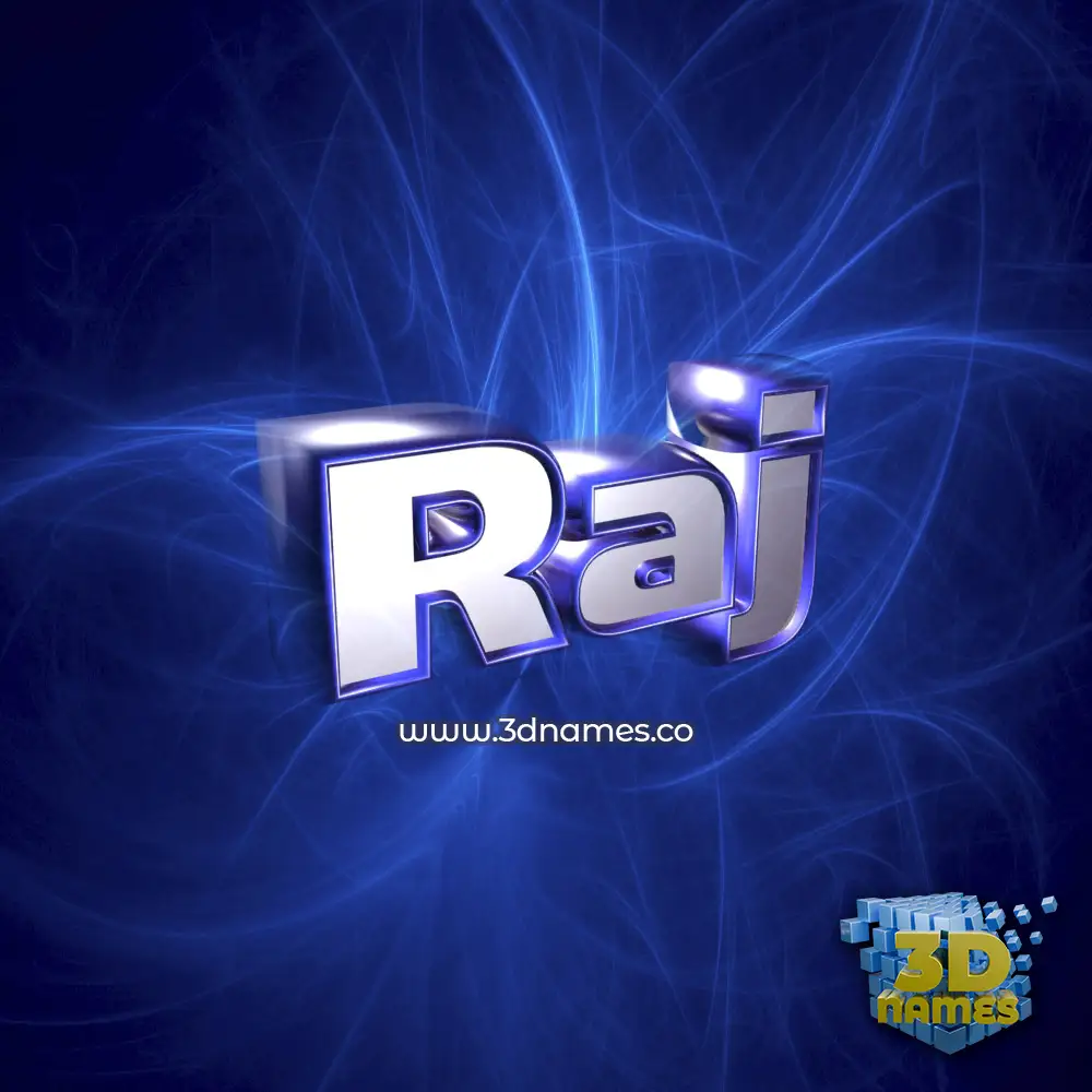 raj in Plasma style - 3D name wallpaper