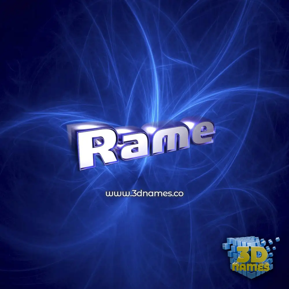 rame in Plasma style - 3D name wallpaper