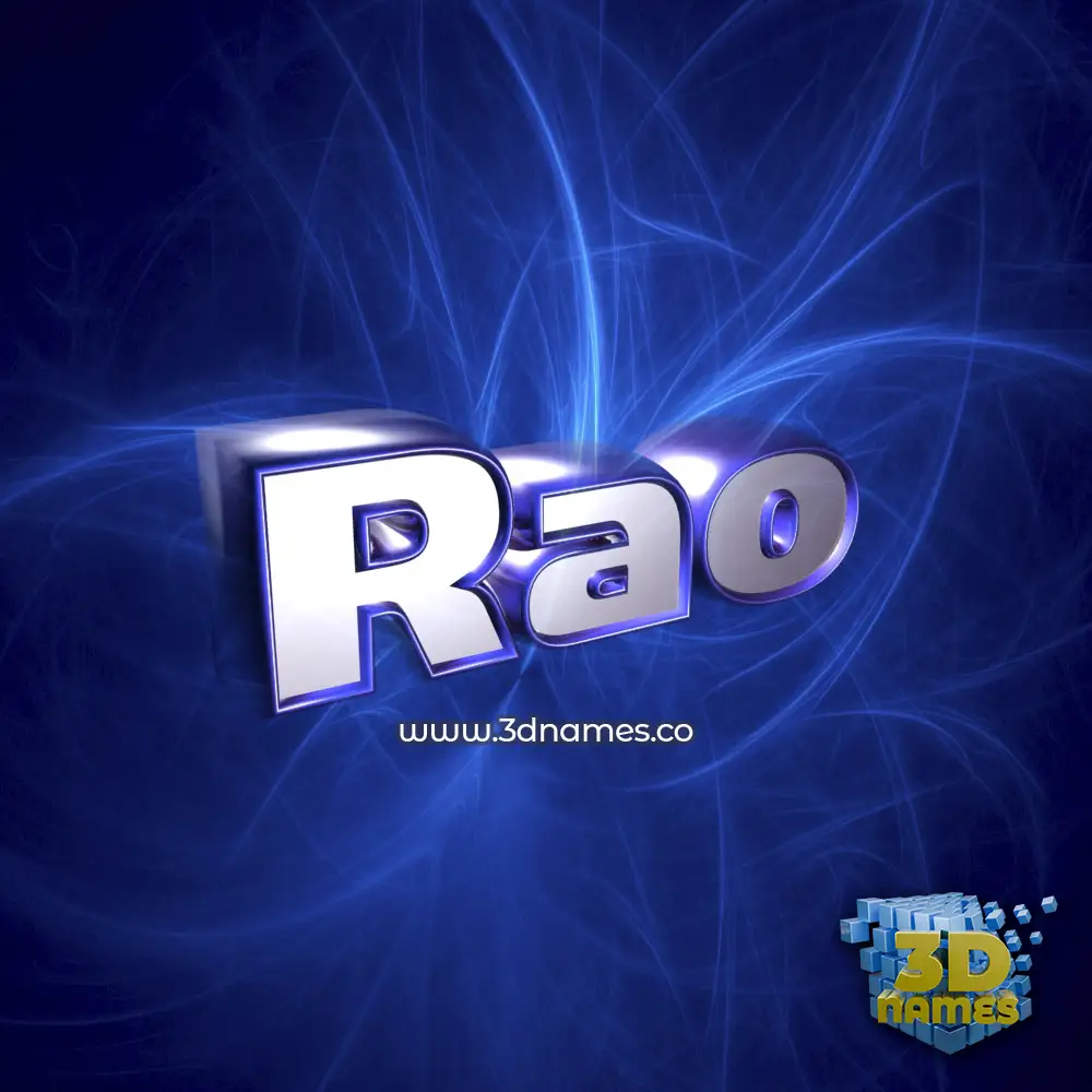rao in Plasma style - 3D name wallpaper