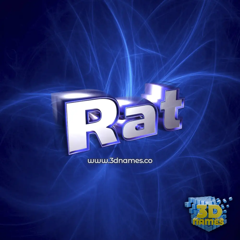 rat in Plasma style - 3D name wallpaper