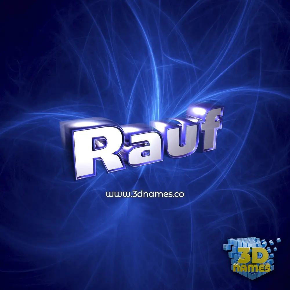 rauf in Plasma style - 3D name wallpaper