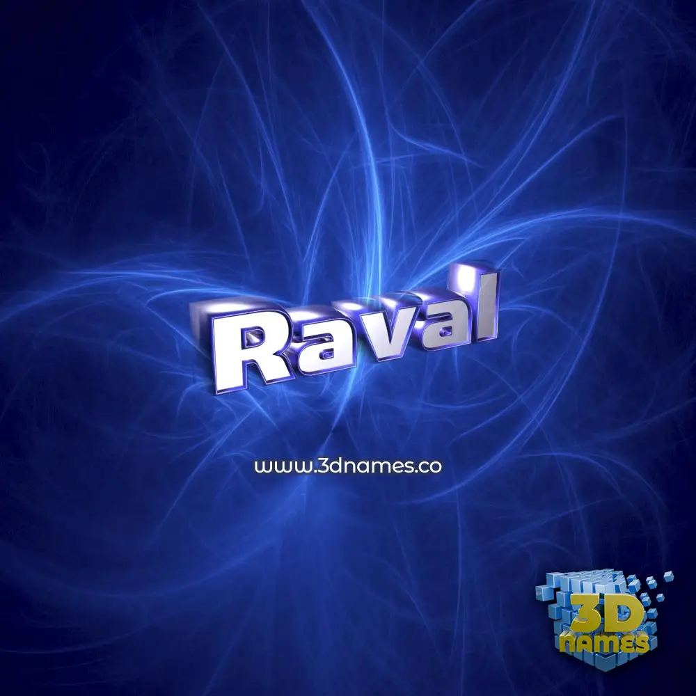 raval in Plasma style - 3D name wallpaper