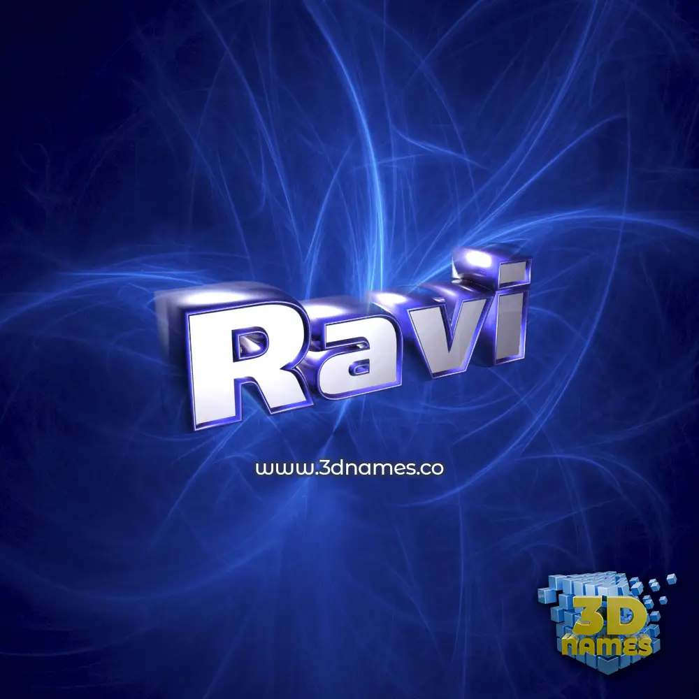 ravi in Plasma style - 3D name wallpaper