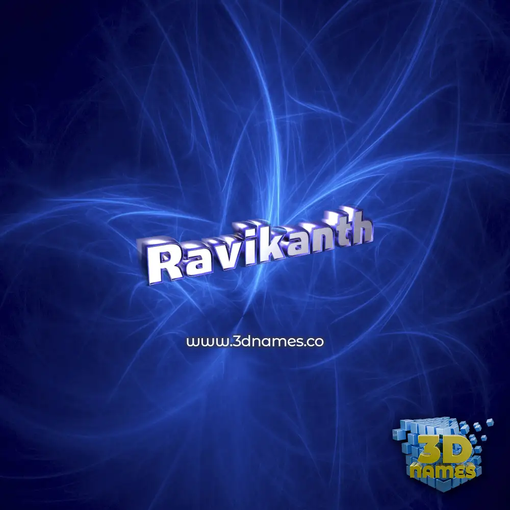 ravikanth in Plasma style - 3D name wallpaper