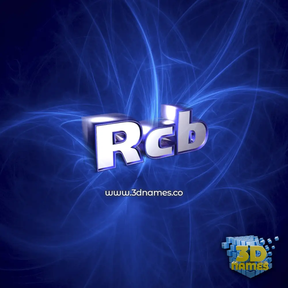rcb in Plasma style - 3D name wallpaper
