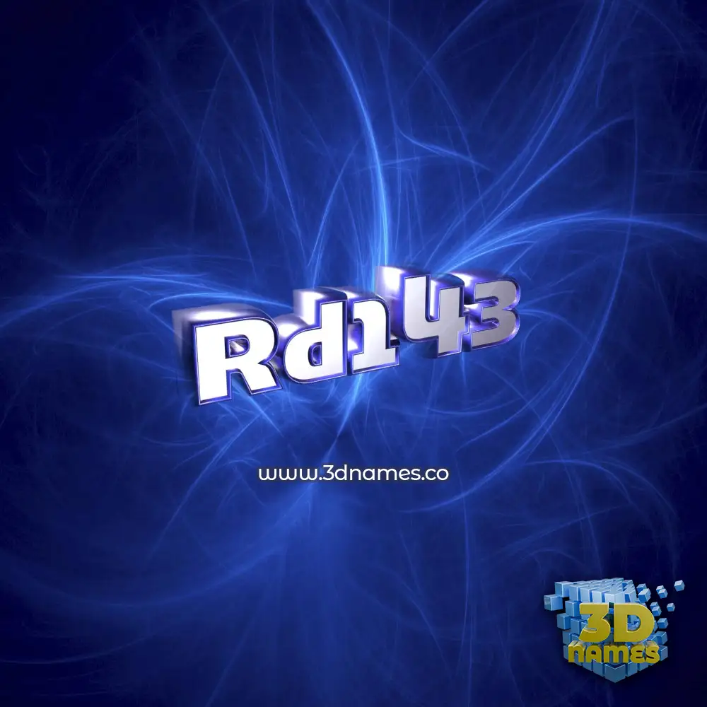 rd143 in Plasma style - 3D name wallpaper