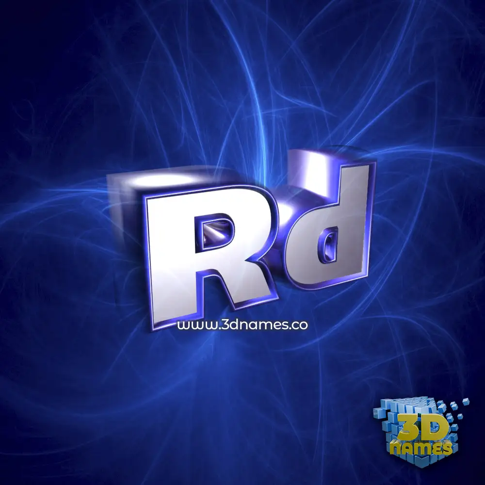 rd in Plasma style - 3D name wallpaper