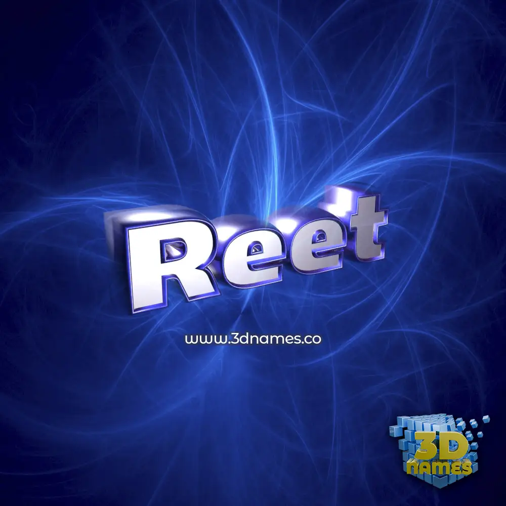 reet in Plasma style - 3D name wallpaper