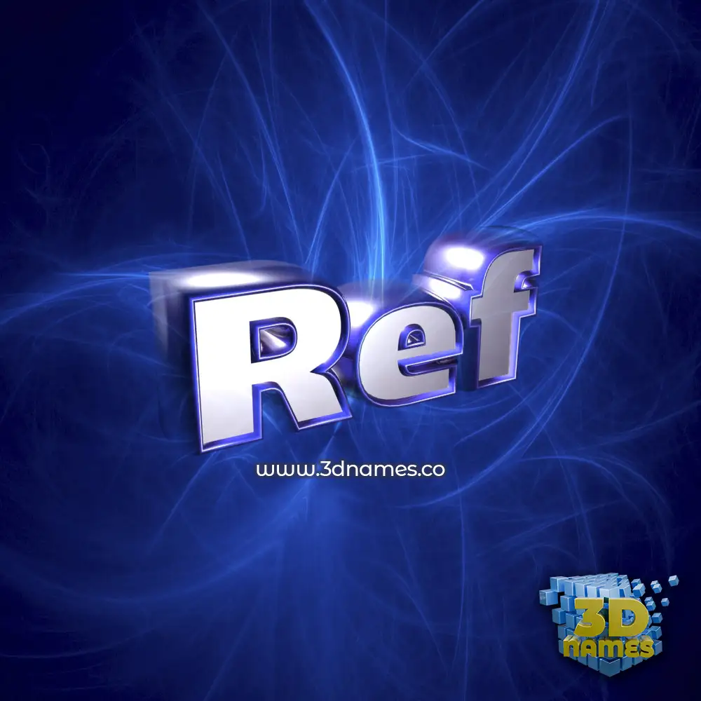 ref in Plasma style - 3D name wallpaper