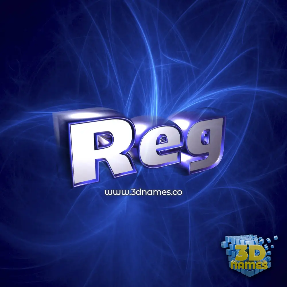 reg in Plasma style - 3D name wallpaper
