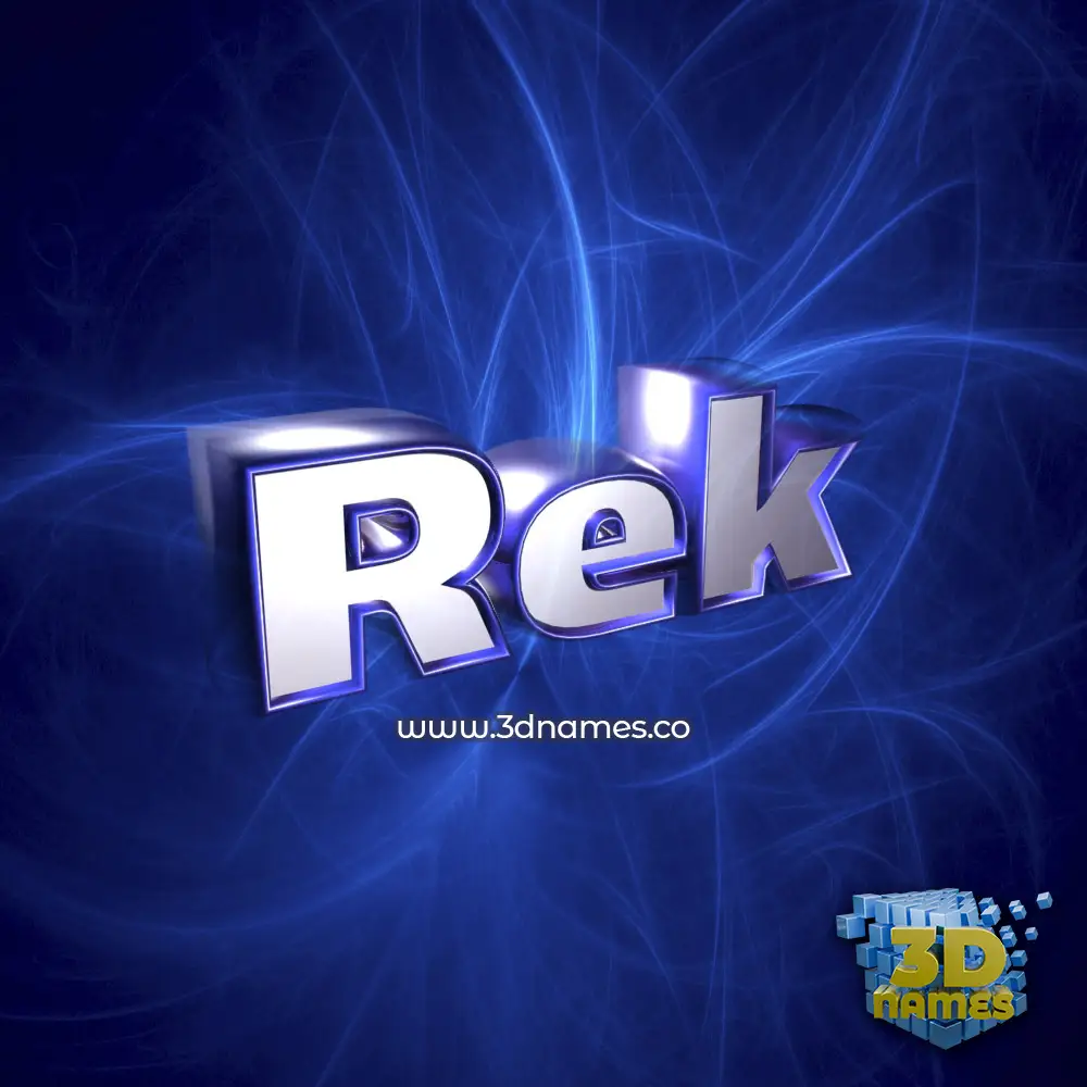 rek in Plasma style - 3D name wallpaper