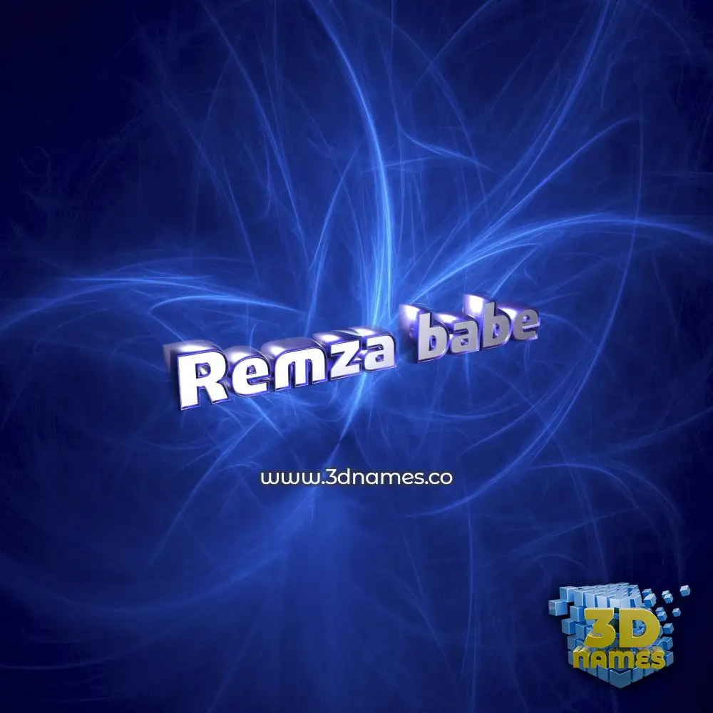 remza babe in Plasma style - 3D name wallpaper