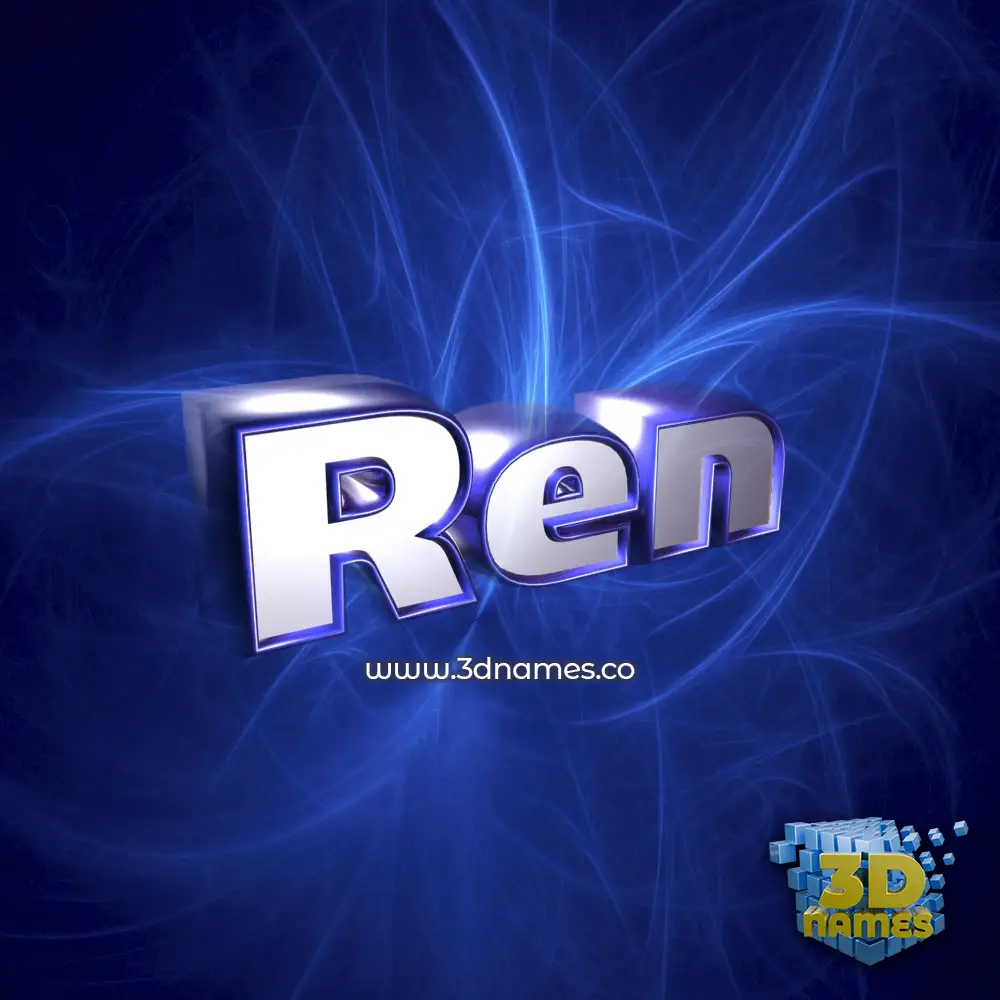 ren in Plasma style - 3D name wallpaper