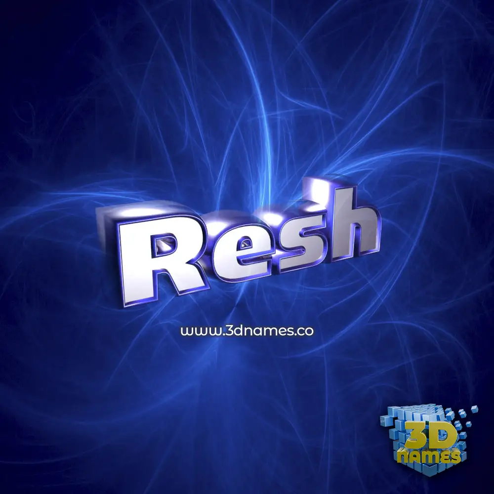 resh in Plasma style - 3D name wallpaper