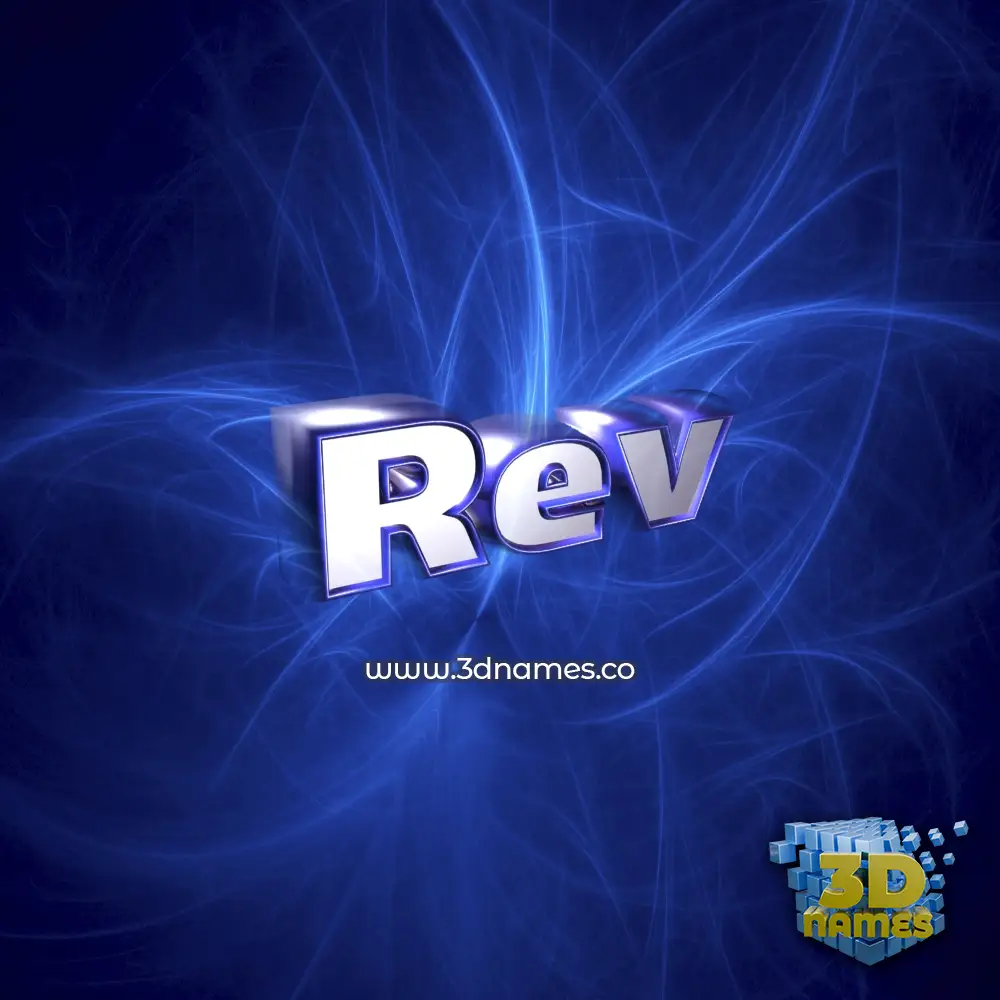 rev in Plasma style - 3D name wallpaper