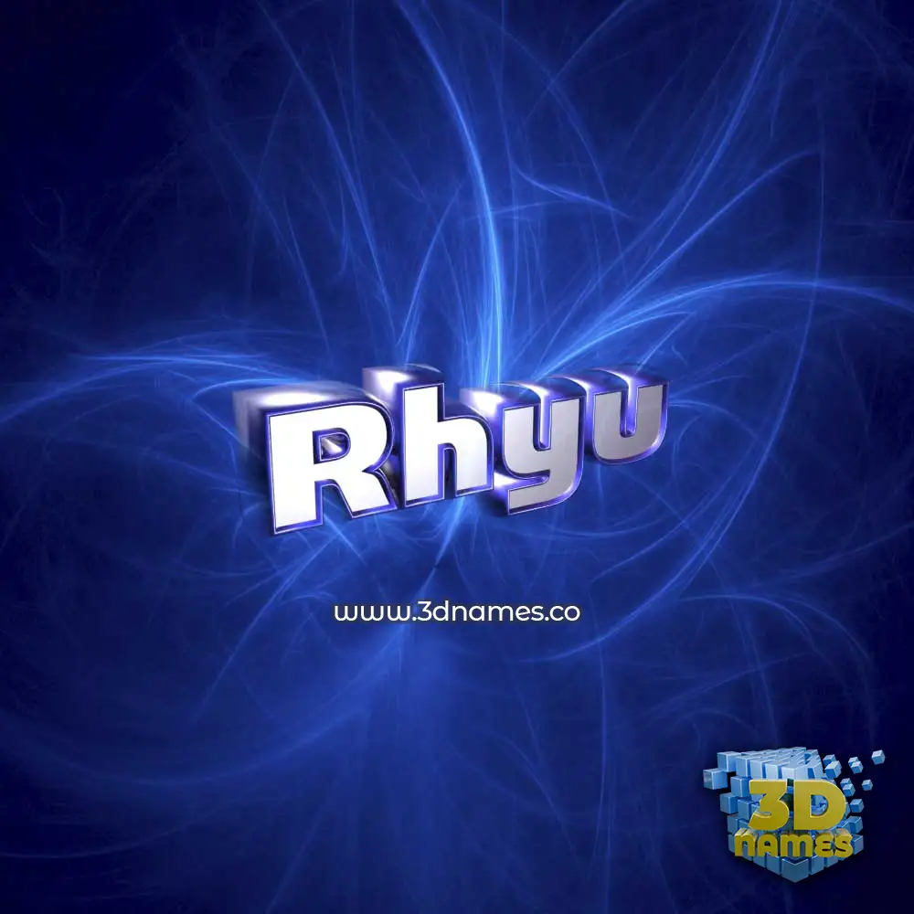 rhyu in Plasma style - 3D name wallpaper