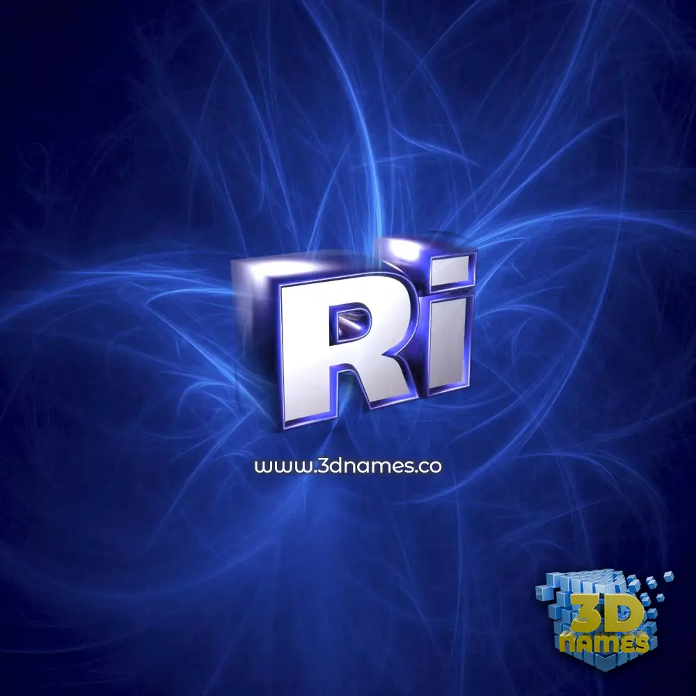 ri in Plasma style - 3D name wallpaper
