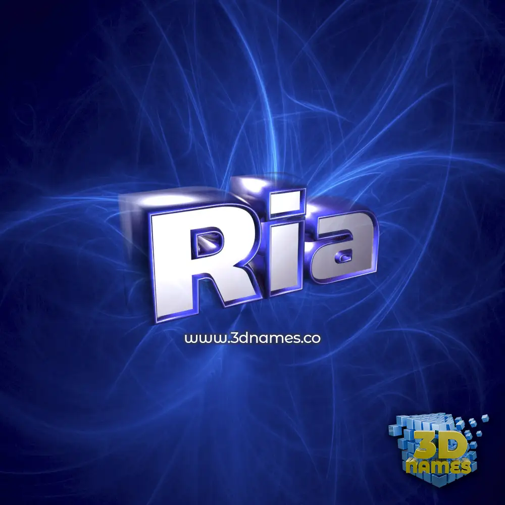 ria in Plasma style - 3D name wallpaper