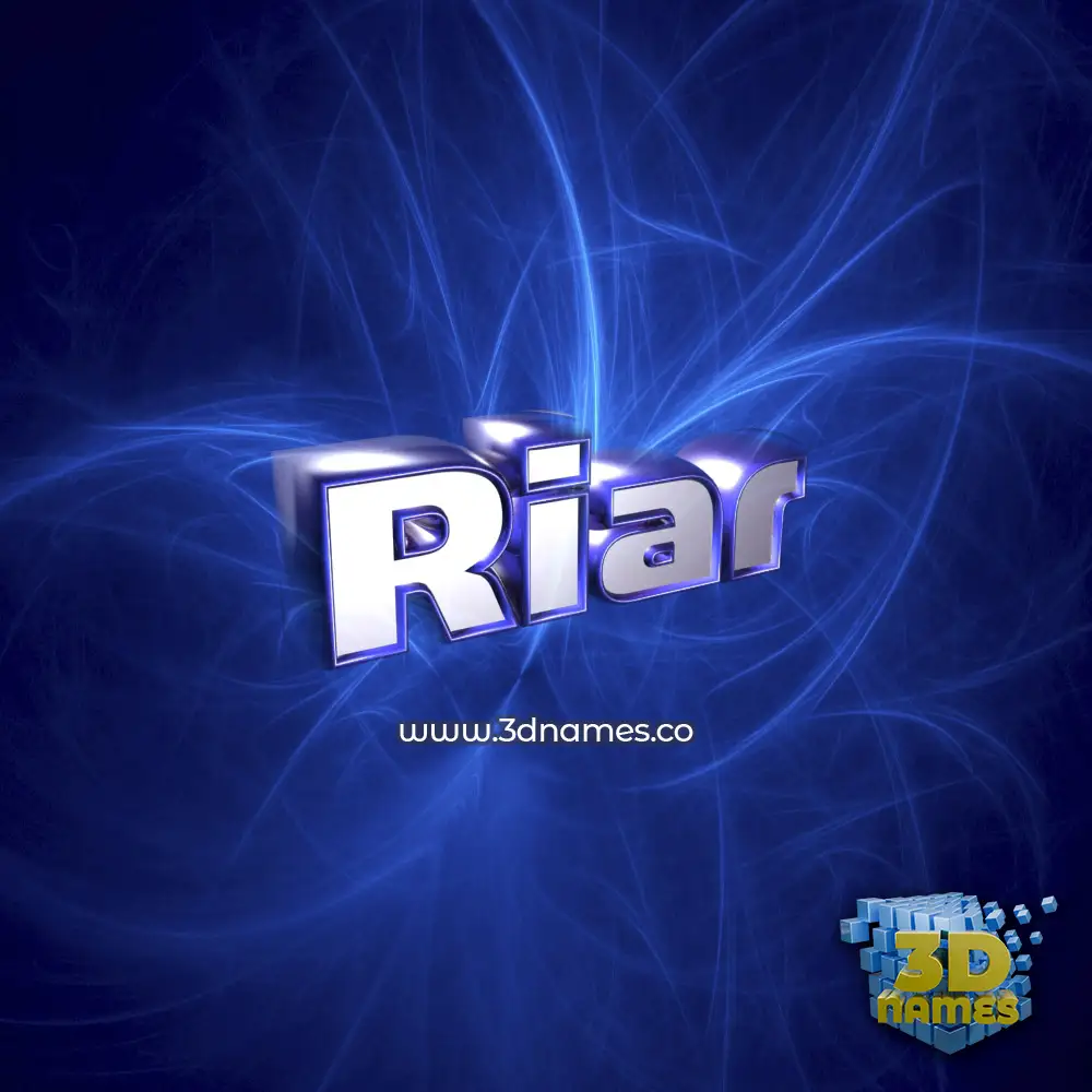 riar in Plasma style - 3D name wallpaper
