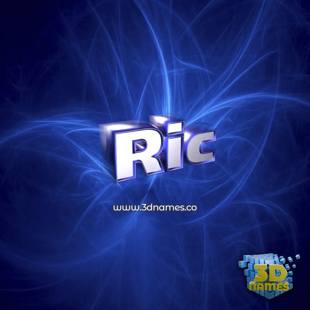 ric in Plasma style - 3D name wallpaper