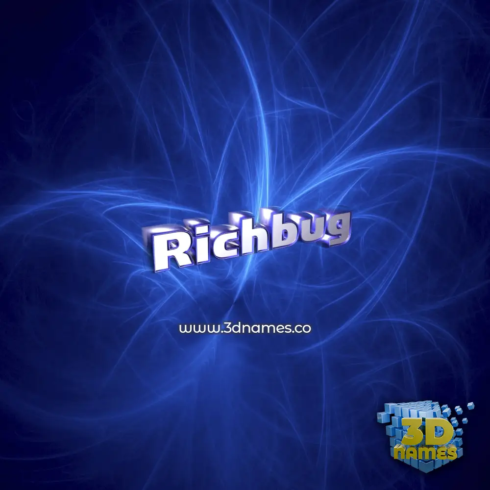 richbug in Plasma style - 3D name wallpaper