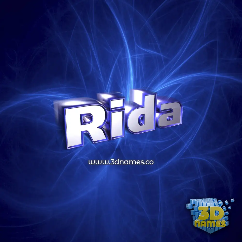 rida in Plasma style - 3D name wallpaper