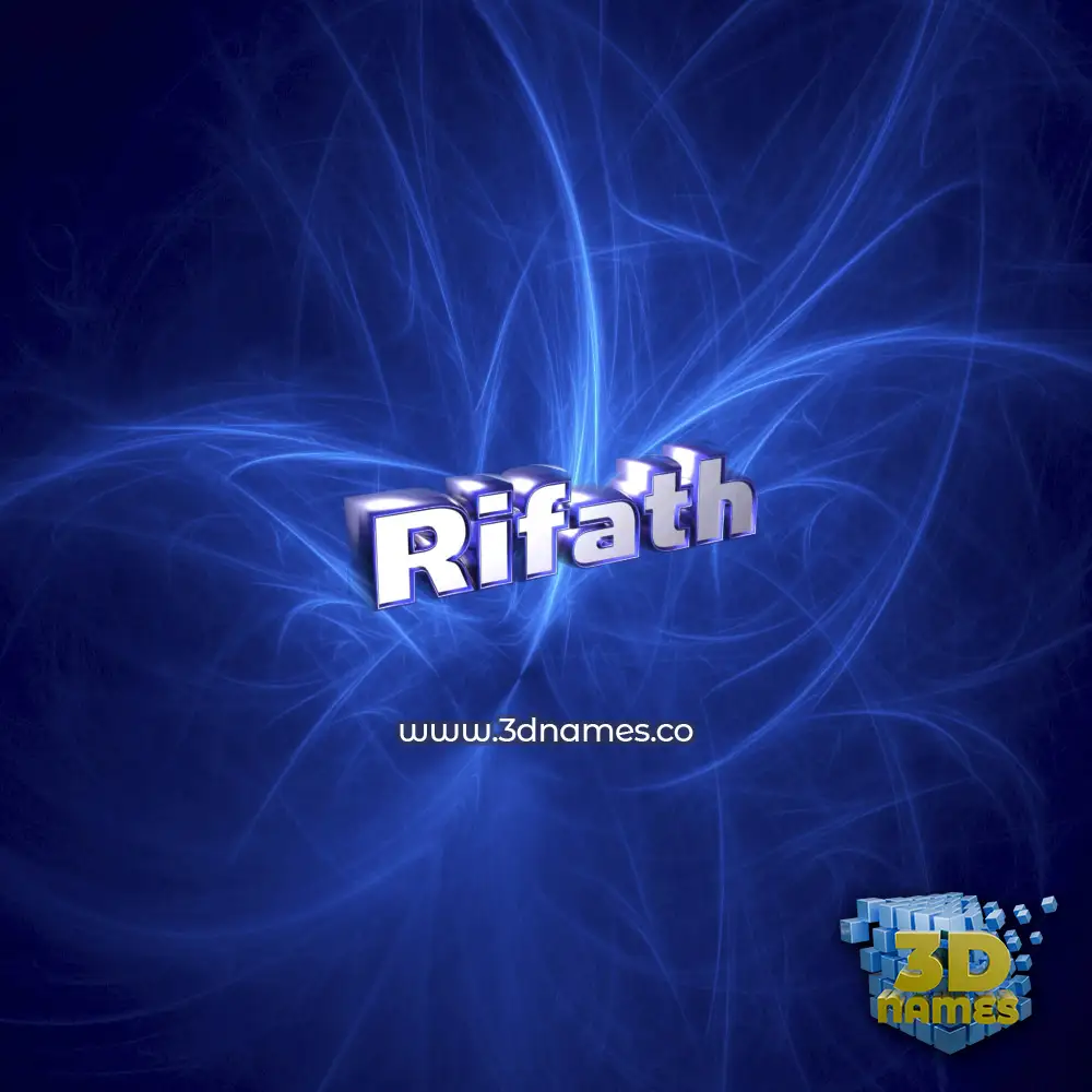 rifath in Plasma style - 3D name wallpaper