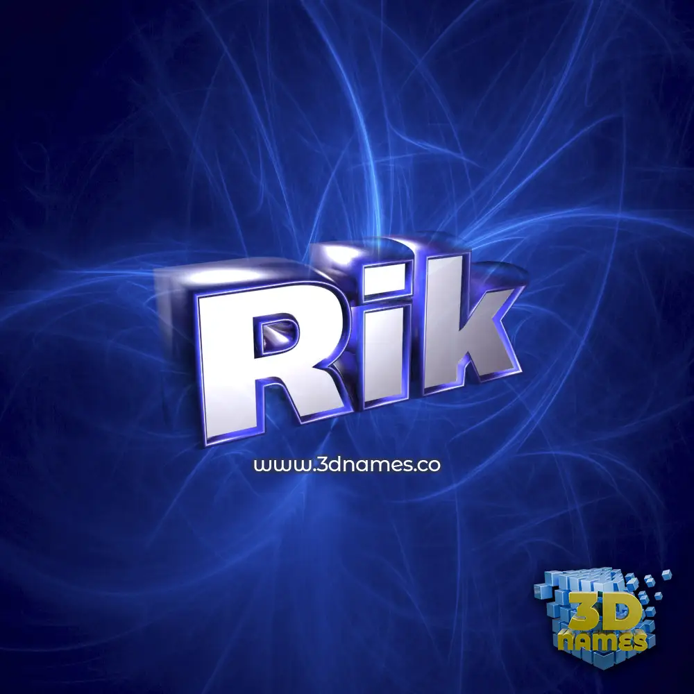 rik in Plasma style - 3D name wallpaper