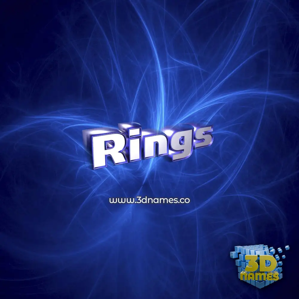 rings in Plasma style - 3D name wallpaper