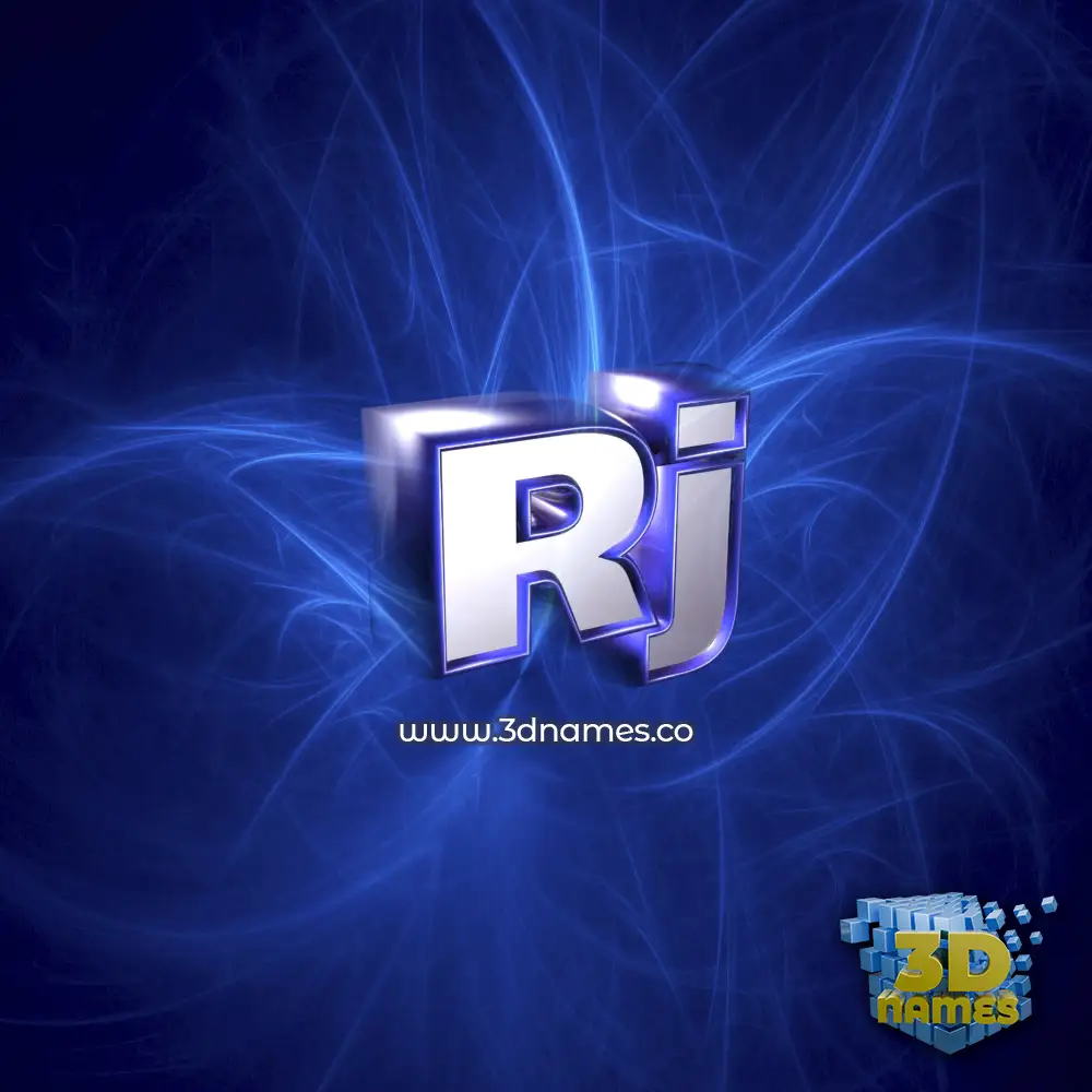 rj in Plasma style - 3D name wallpaper