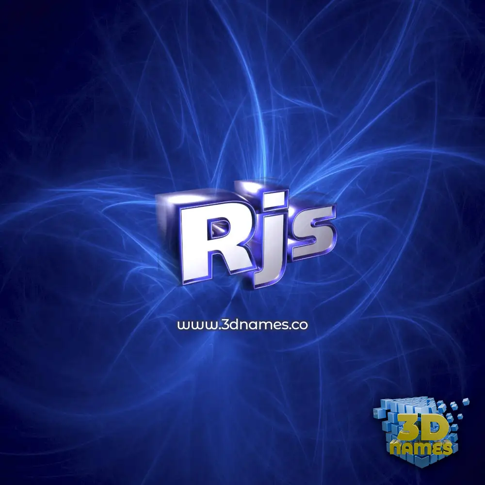 rjs in Plasma style - 3D name wallpaper