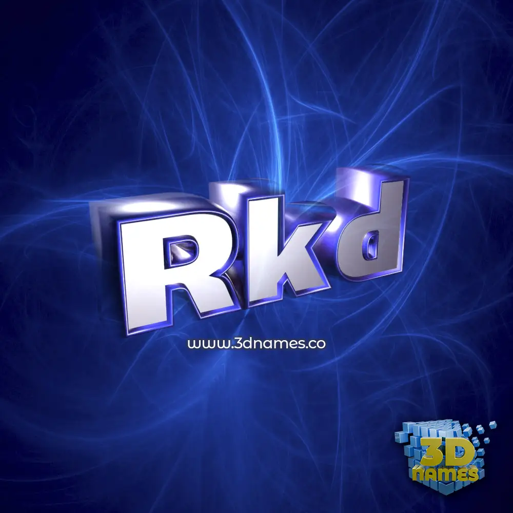 rkd in Plasma style - 3D name wallpaper