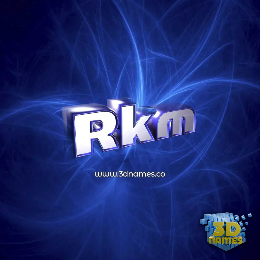 rkm in Plasma style - 3D name wallpaper