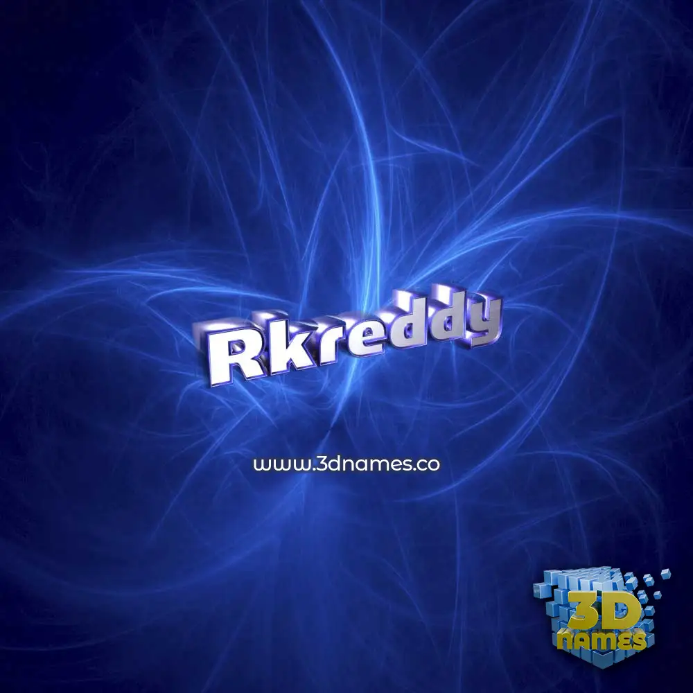rkreddy in Plasma style - 3D name wallpaper