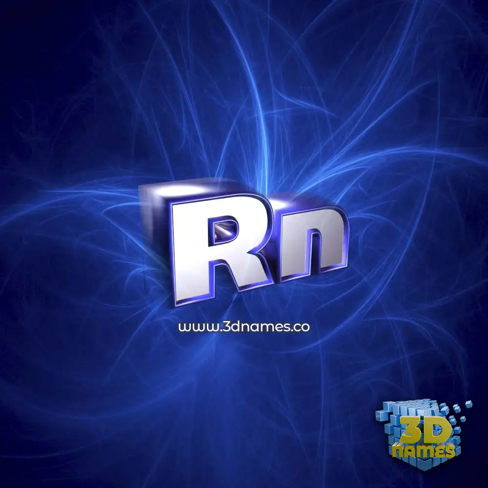 rn in Plasma style - 3D name wallpaper