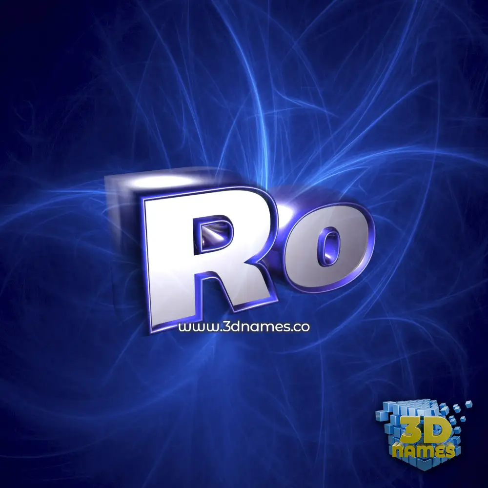 ro in Plasma style - 3D name wallpaper