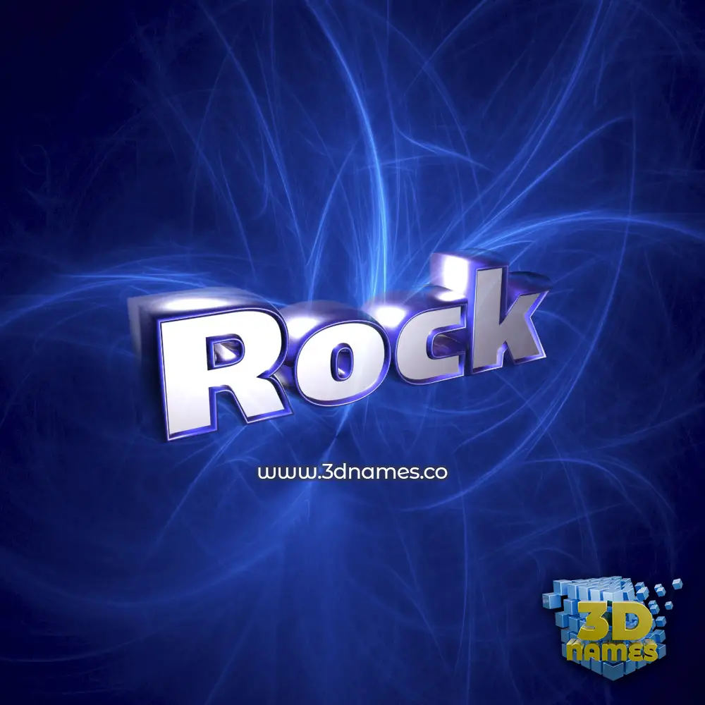 rock in Plasma style - 3D name wallpaper