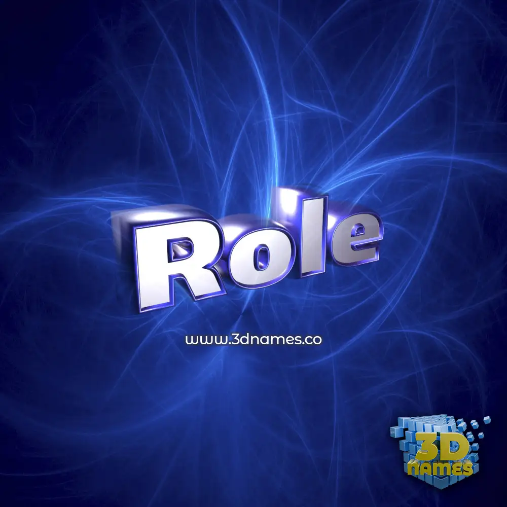 role in Plasma style - 3D name wallpaper