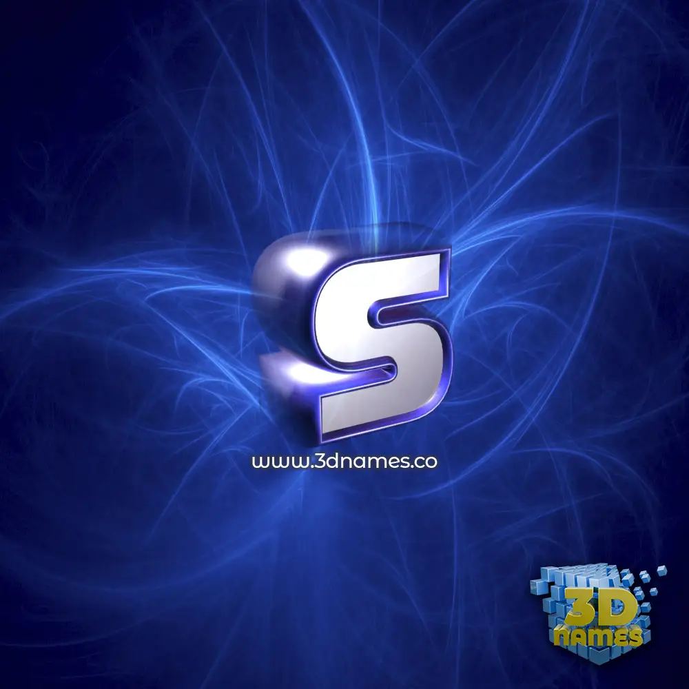 s in Plasma style - 3D name wallpaper