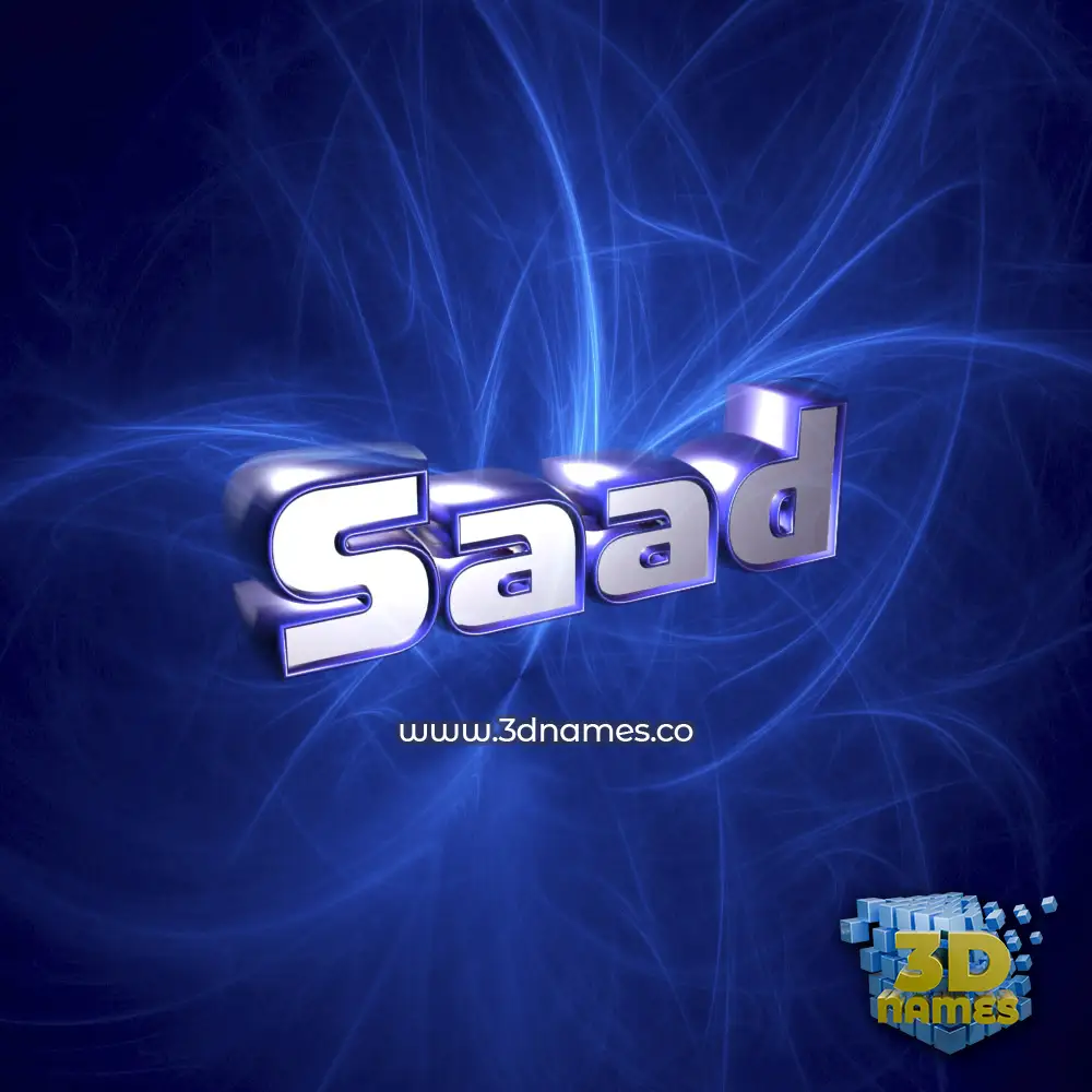 saad in Plasma style - 3D name wallpaper