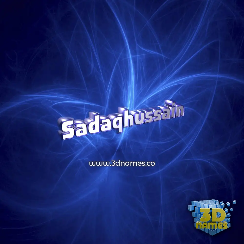 sadaqhussain in Plasma style - 3D name wallpaper