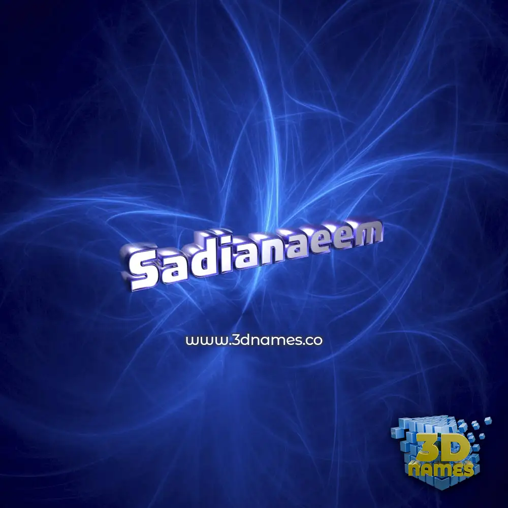 sadianaeem in Plasma style - 3D name wallpaper