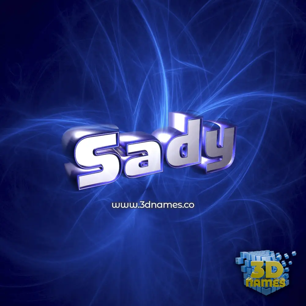 sady in Plasma style - 3D name wallpaper