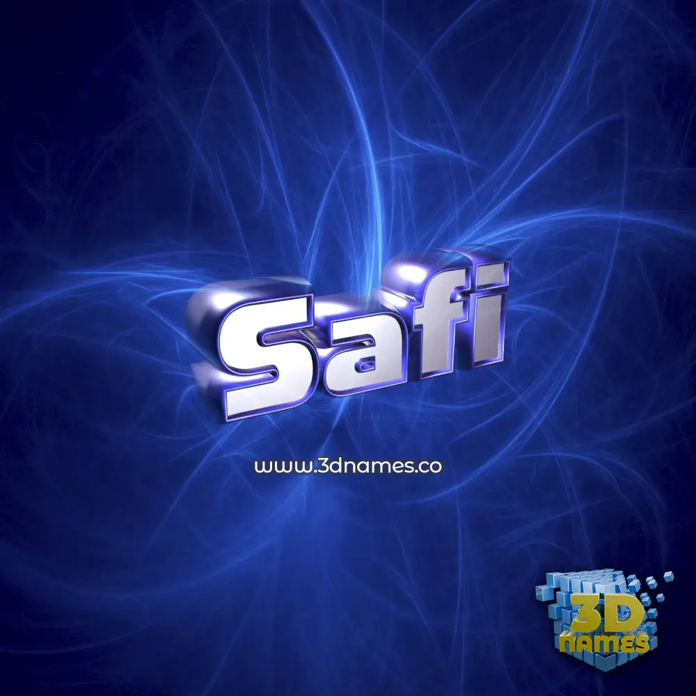 safi in Plasma style - 3D name wallpaper