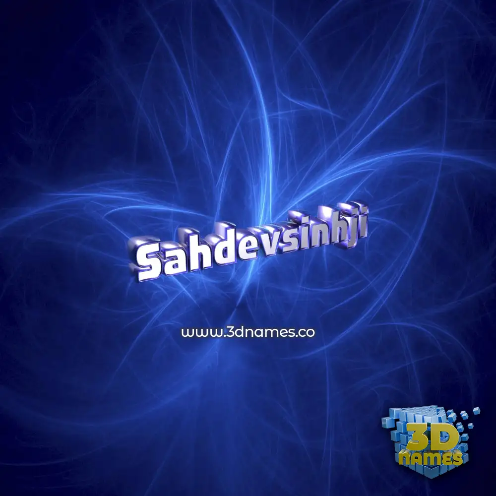 sahdevsinhji in Plasma style - 3D name wallpaper